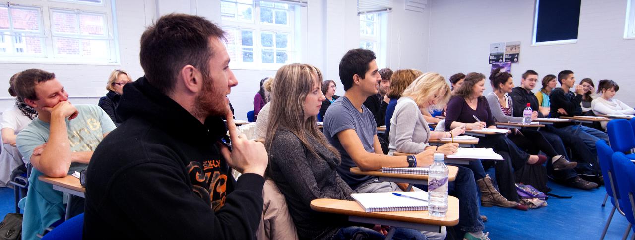 Students in classroom at Bournemouth & Poole College