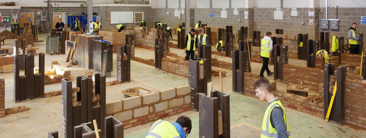 Brickwork workshop at The Bournemouth & Poole College, Dorset.