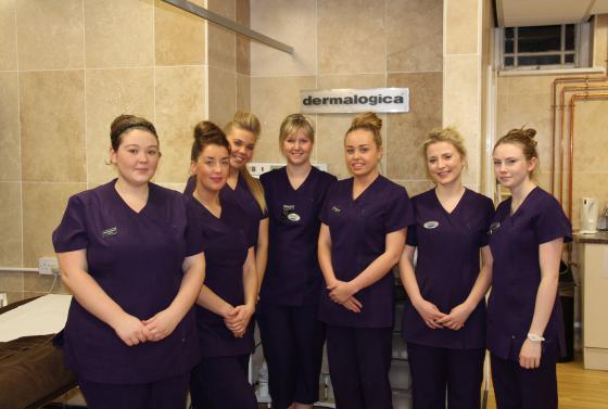 Beauty students in the Flaunt Beauty Salon