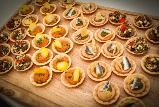 Canapes produced by students from Bournemouth & Poole College