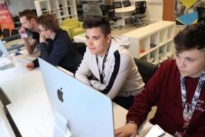 Students in the new Digital Skills Centre